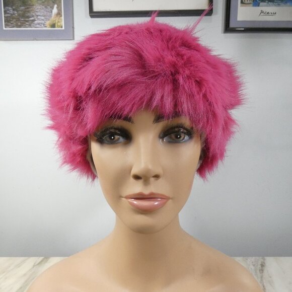 Elegant! Fabulous Fashionable Faux Fur Dark Pink Warm Hat main image 7